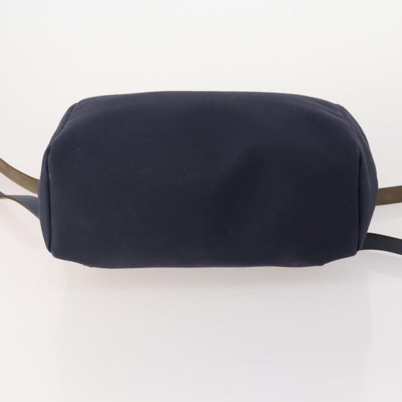 HERMES Her Line Herbag Ad Backpack Canvas Navy Silver Auth ep14037