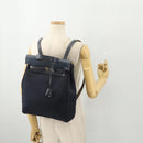 HERMES Her Line Herbag Ad Backpack Canvas Navy Silver Auth ep14037-28