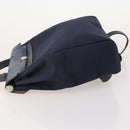 HERMES Her Line Herbag Ad Backpack Canvas Navy Silver Auth ep14037-4