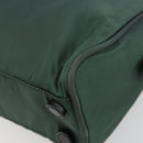 PRADA Tote Bag Nylon Green Silver Auth ep14041-9