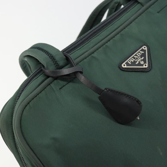 PRADA Tote Bag Nylon Green Silver Auth ep14041