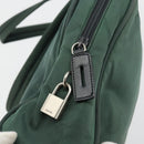 PRADA Tote Bag Nylon Green Silver Auth ep14041-19
