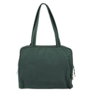PRADA Tote Bag Nylon Green Silver Auth ep14041-2