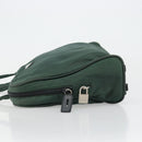 PRADA Tote Bag Nylon Green Silver Auth ep14041-4