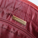 BURBERRY Nova Check Hand Bag Canvas Beige Gold Auth ep14042-11