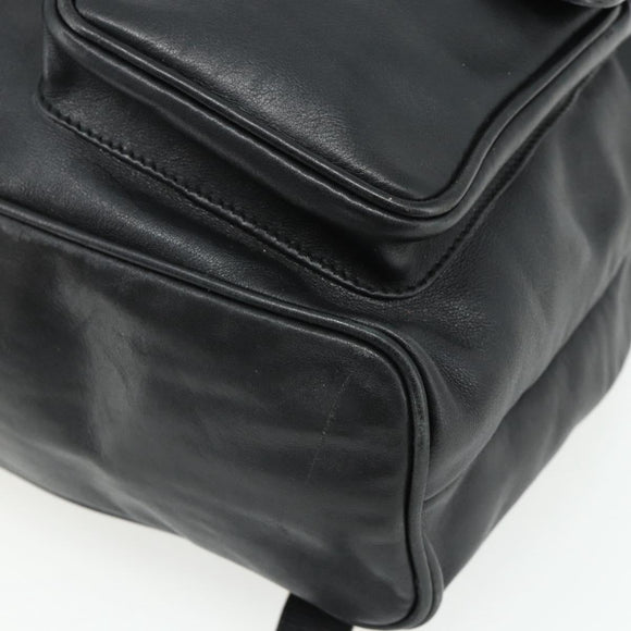 GUCCI Bamboo Backpack Leather Black Gold 003 2040 0016 Auth ep14048