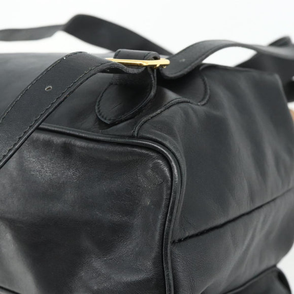 GUCCI Bamboo Backpack Leather Black Gold 003 2040 0016 Auth ep14048