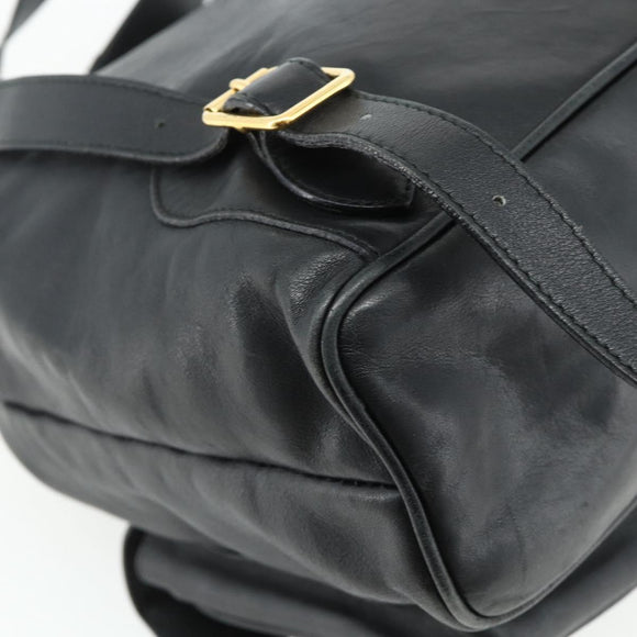 GUCCI Bamboo Backpack Leather Black Gold 003 2040 0016 Auth ep14048