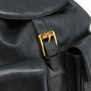 GUCCI Bamboo Backpack Leather Black Gold 003 2040 0016 Auth ep14048-17