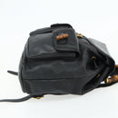 GUCCI Bamboo Backpack Leather Black Gold 003 2040 0016 Auth ep14048-5