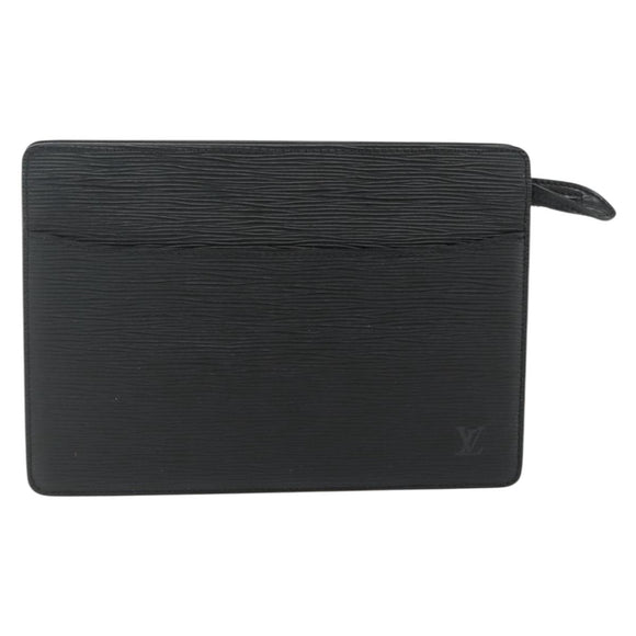LOUIS VUITTON Epi Pochette Homme Clutch Bag Black M52522 LV Auth ep14052