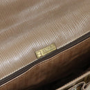 FENDI Zucchino Canvas Shoulder Bag Coated Canvas Beige Gold Auth ep14053-11