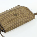 FENDI Zucchino Canvas Shoulder Bag Coated Canvas Beige Gold Auth ep14053-6