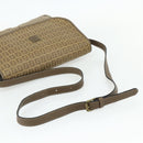 FENDI Zucchino Canvas Shoulder Bag Coated Canvas Beige Gold Auth ep14053-7