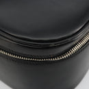 GUCCI Vanity Hand Bag Leather Black Silver Auth ep14055-14