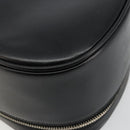 GUCCI Vanity Hand Bag Leather Black Silver Auth ep14055-16