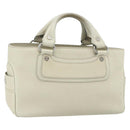 CELINE Boogie Bag Hand Bag Leather Ivory Silver Auth ep14060-1