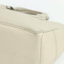 CELINE Boogie Bag Hand Bag Leather Ivory Silver Auth ep14060-9
