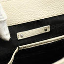 CELINE Boogie Bag Hand Bag Leather Ivory Silver Auth ep14060-10