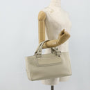 CELINE Boogie Bag Hand Bag Leather Ivory Silver Auth ep14060-23
