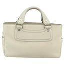 CELINE Boogie Bag Hand Bag Leather Ivory Silver Auth ep14060-2