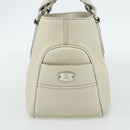 CELINE Boogie Bag Hand Bag Leather Ivory Silver Auth ep14060-3