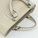 CELINE Boogie Bag Hand Bag Leather Ivory Silver Auth ep14060-6