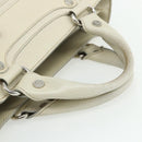 CELINE Boogie Bag Hand Bag Leather Ivory Silver Auth ep14060-7