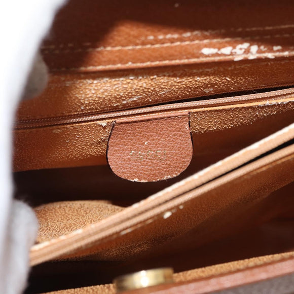 GUCCI Bamboo Hand Bag Leather Brown Gold 002 123 0260 Auth ep14063