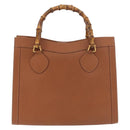 GUCCI Bamboo Hand Bag Leather Brown Gold 002 123 0260 Auth ep14063-2