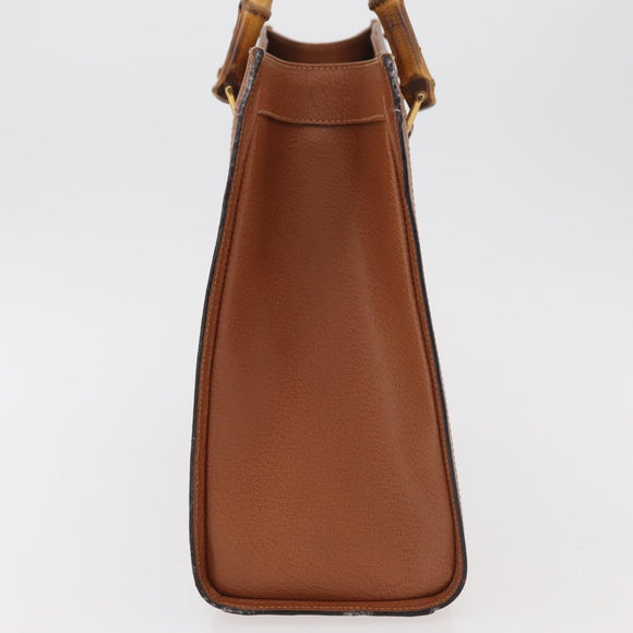 GUCCI Bamboo Hand Bag Leather Brown Gold 002 123 0260 Auth ep14063