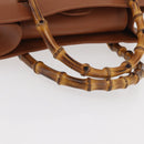 GUCCI Bamboo Hand Bag Leather Brown Gold 002 123 0260 Auth ep14063-7