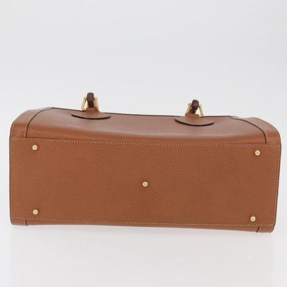 GUCCI Bamboo Hand Bag Leather Brown Gold 002 123 0260 Auth ep14063