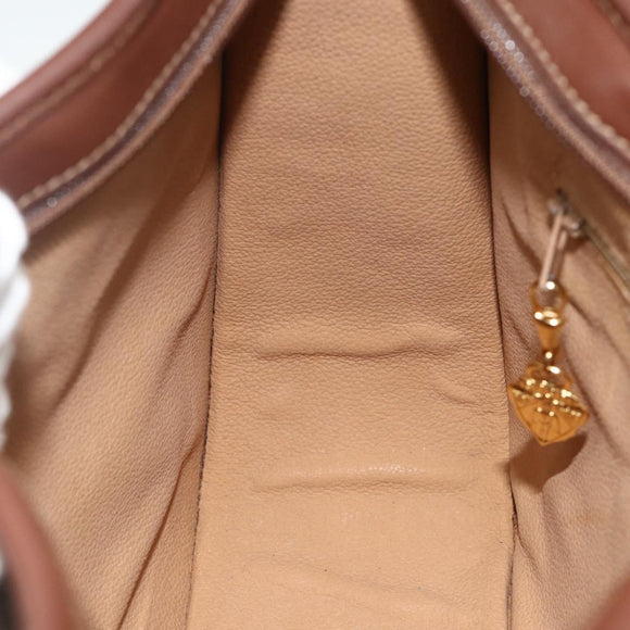 GUCCI Shoulder Bag Canvas Beige Gold Auth ep14080