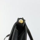 Christian Dior Shoulder Bag Leather Black Gold Auth ep14089-14