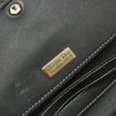 Christian Dior Shoulder Bag Leather Black Gold Auth ep14089-17