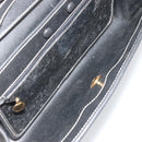 Christian Dior Shoulder Bag Leather Black Gold Auth ep14089-18