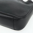 GUCCI Bamboo Shoulder Bag Leather 2way Black Gold 001 1998 1638 Auth ep14094-9