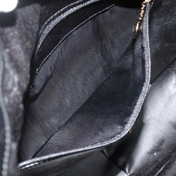 GUCCI Bamboo Shoulder Bag Leather 2way Black Gold 001 1998 1638 Auth ep14094