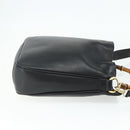 GUCCI Bamboo Shoulder Bag Leather 2way Black Gold 001 1998 1638 Auth ep14094-4