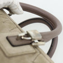 LOEWE Anagram Americana 28 Hand Bag Suede Beige Silver Auth ep14101A-8
