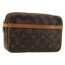LOUIS VUITTON Monogram Compiegne 23 Clutch Bag M51847 LV Auth ep14103-1