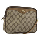 GUCCI GG Supreme Shoulder Bag Beige Gold 97 02 068 Auth ep14104-1