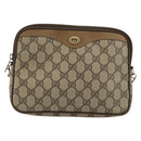 GUCCI GG Supreme Shoulder Bag Beige Gold 97 02 068 Auth ep14104-13