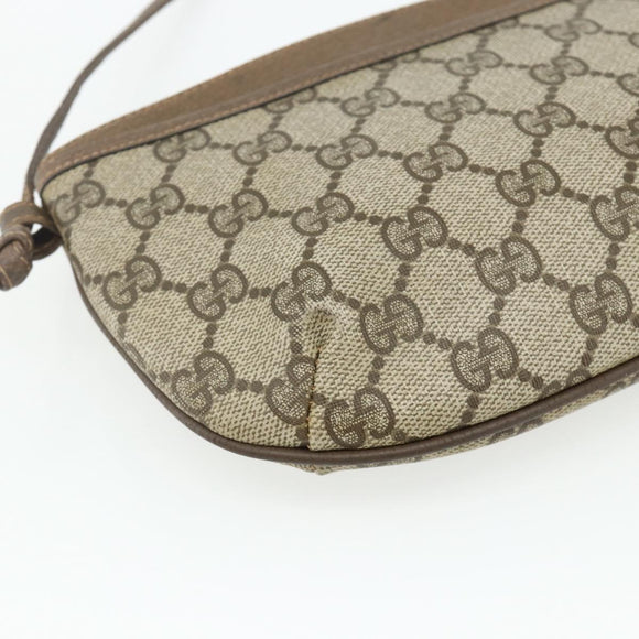 GUCCI GG Supreme Shoulder Bag PVC Beige Gold 904 02 020 Auth ep14105