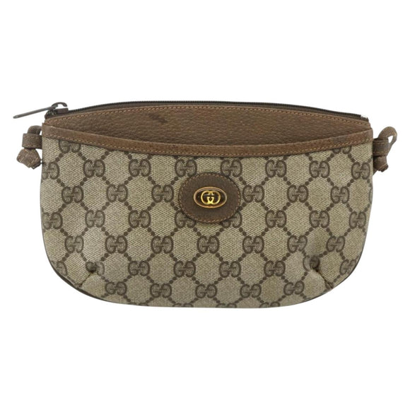 GUCCI GG Supreme Shoulder Bag PVC Beige Gold 904 02 020 Auth ep14105