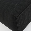 Christian Dior Canage Lady Dior Hand Bag Nylon Black Gold Auth ep14110-14
