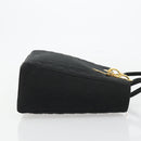 Christian Dior Canage Lady Dior Hand Bag Nylon Black Gold Auth ep14110-3