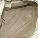 GUCCI Bamboo Boston Bag Leather White Gold 154376 Auth ep14116-11