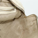 GUCCI Bamboo Boston Bag Leather White Gold 154376 Auth ep14116-18